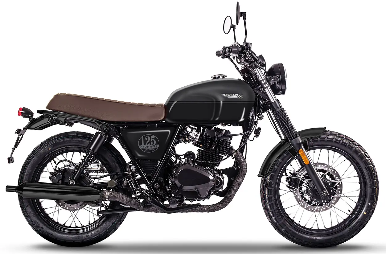 Moto modelo Cromwell 125 de color negro